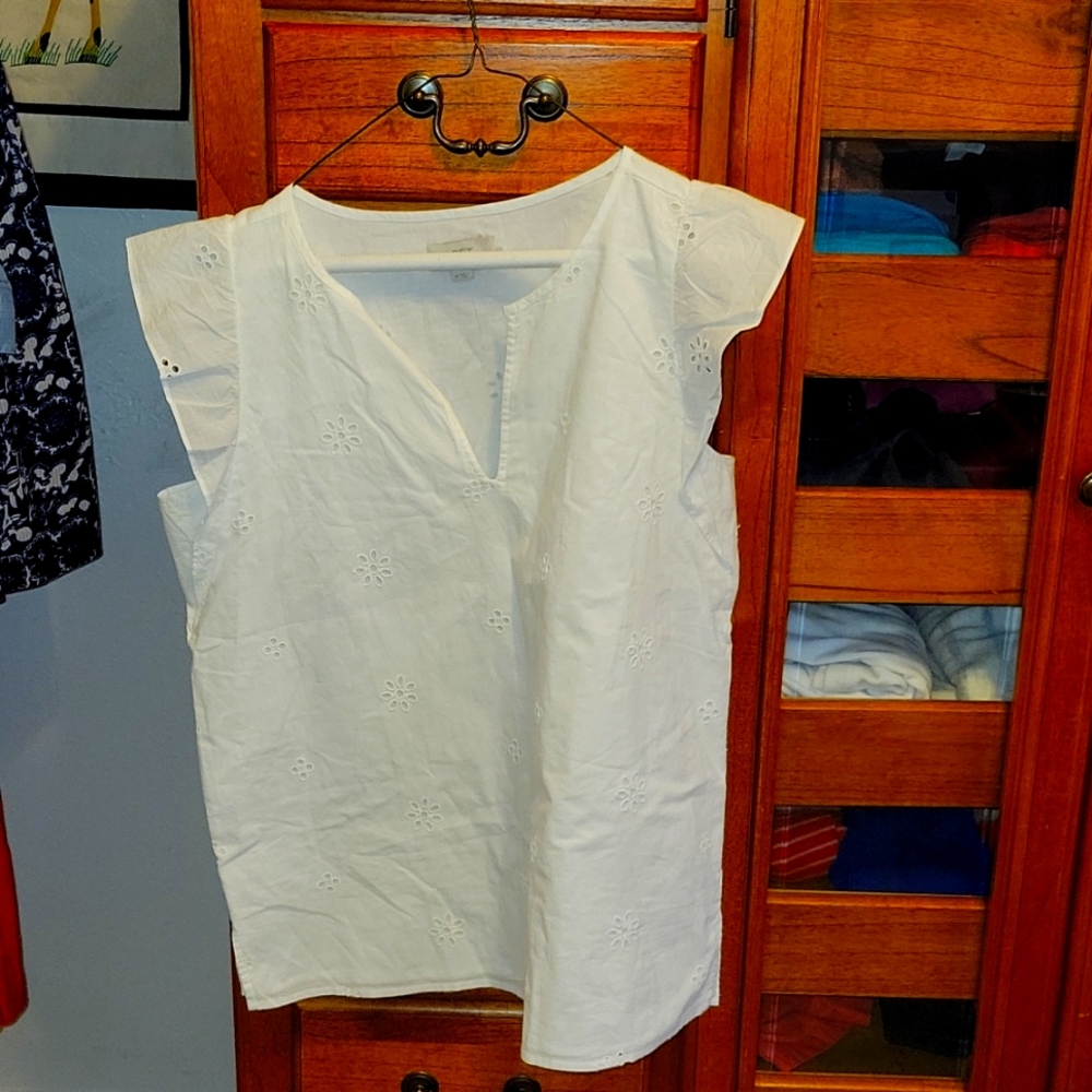 Loft cotton Ruffled sleeve Tunic